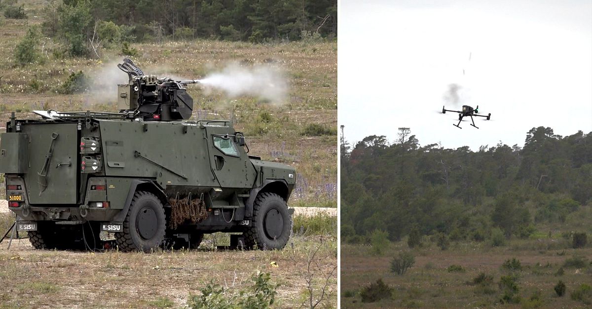 Se när drönarna skjuts ned med nya vapen på Gotland
