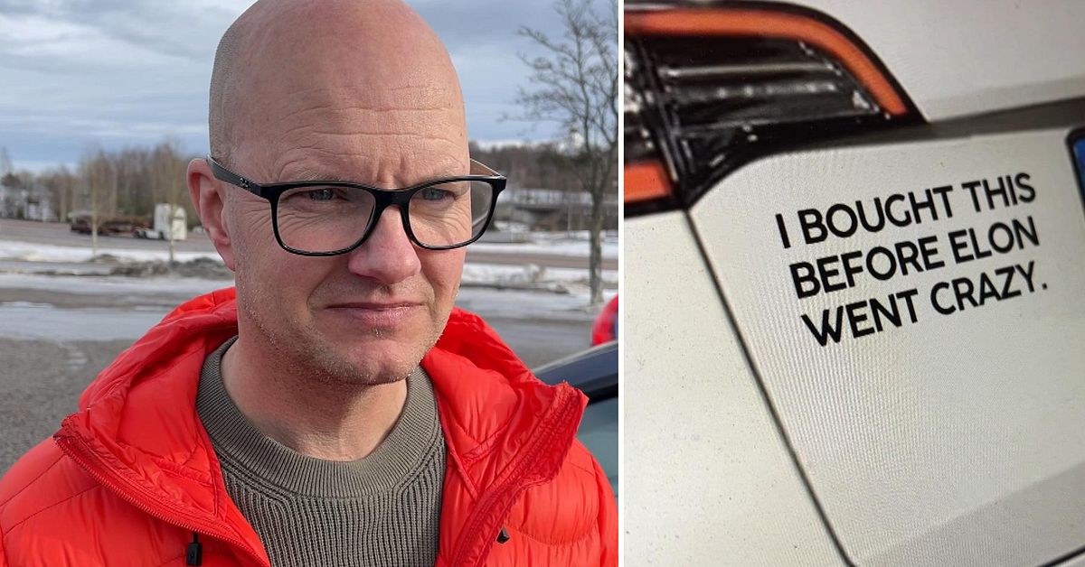 Teslaägaren Tomas vill skaffa dekal efter Elon Musks utspel