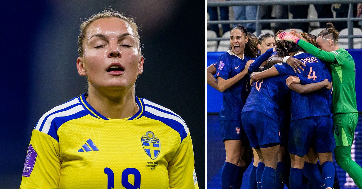 Sverige föll mot Frankrike på stopptid