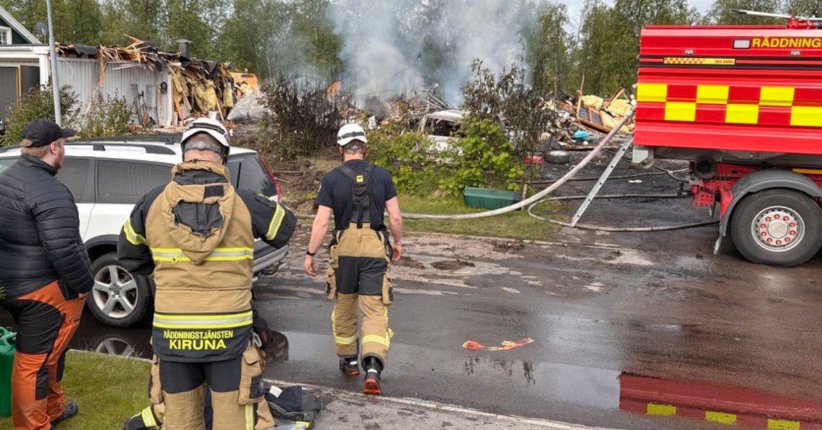 En person saknas efter explosionen i Kiruna
