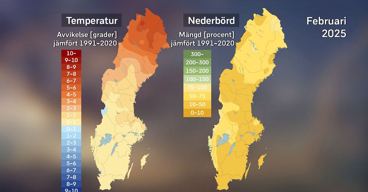 Lokalt extremt milt och lokalt rekordtorrt | SVT Nyheter