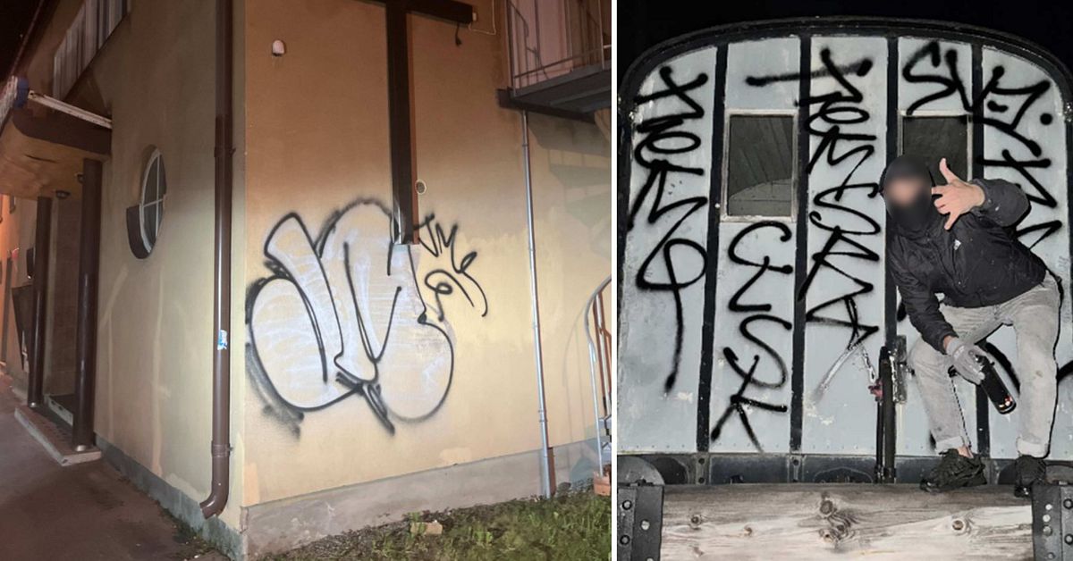 Klottrade på flera platser i Sverige – två åtalas i Östersund