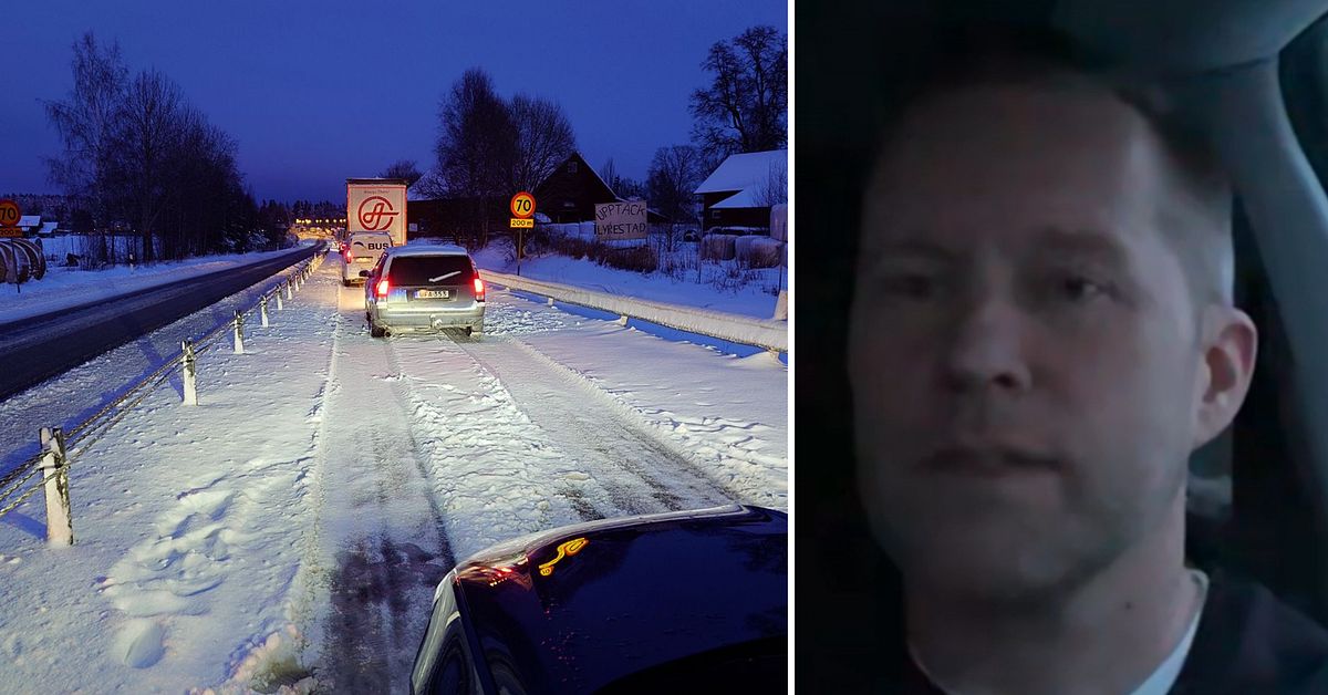 Mattias was stuck in the snow chaos on the E20 for several hours: “Getting a little frustrated”