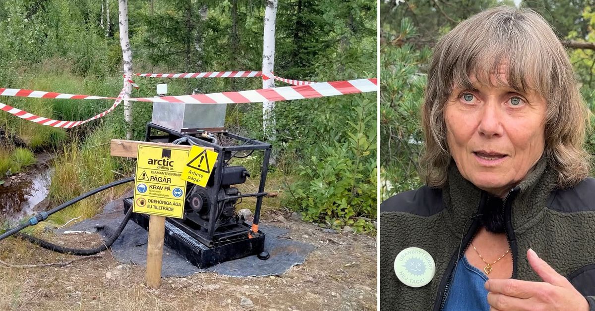 H&auml;r provborrar man efter uran i Vilhelmina &ndash; boende oroliga