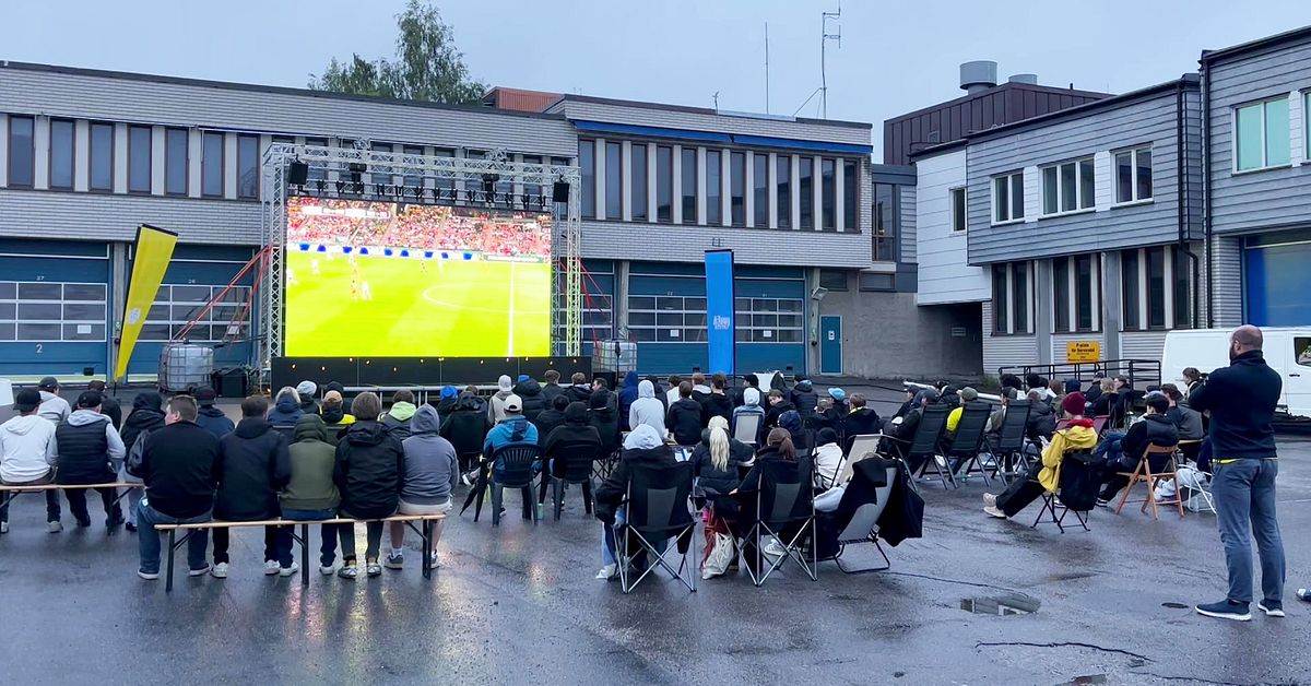 Trots &ouml;sregn &ndash; h&auml;r hejar fotbollsfans i Lule&aring; fram Sverige:  &rdquo;Tror p&aring; guld&rdquo;
