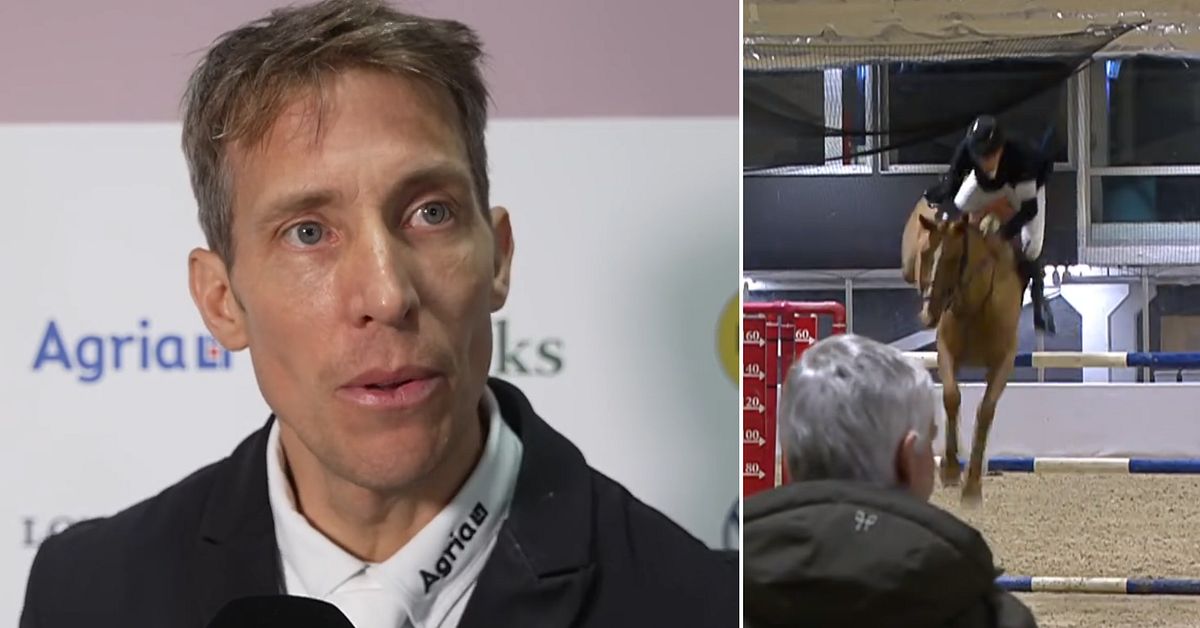 Ridsport: Henrik von Eckermann ramlade av King Edward före omhoppningen ...