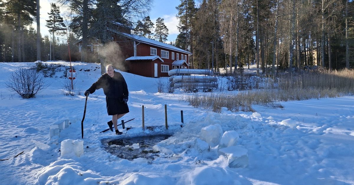 M&aring;nadens bild februari: Vinterbad i sn&ouml;iga Taberg