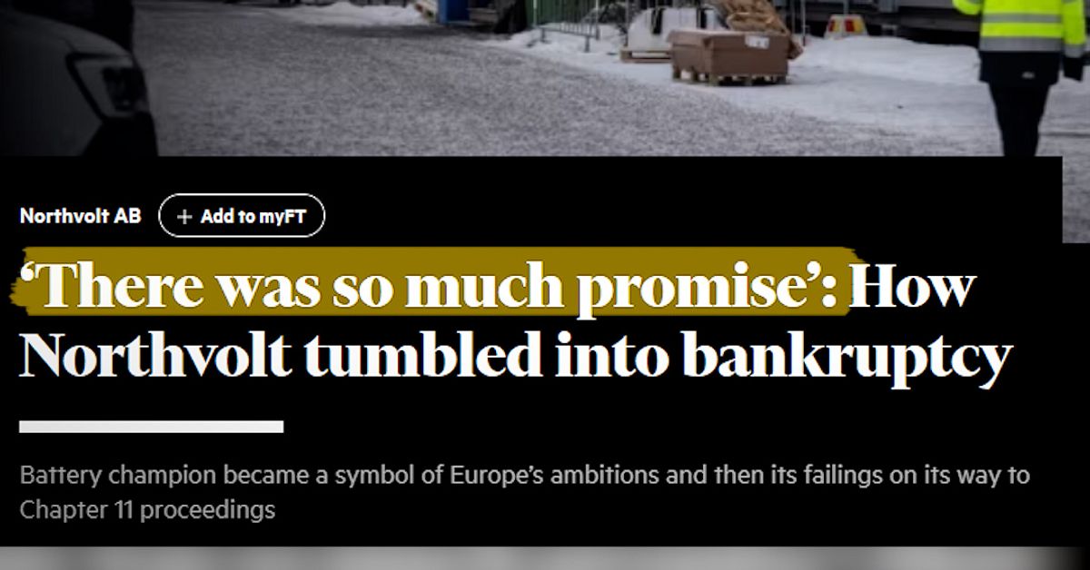 Så rapporterar omvärlden om Northvolts konkurs