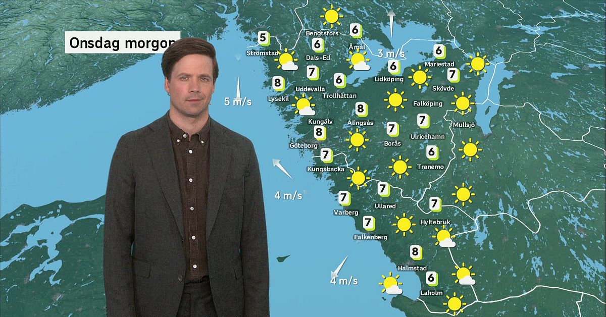 Sol i sikte – så blir onsdagens väder i Halland | SVT Nyheter