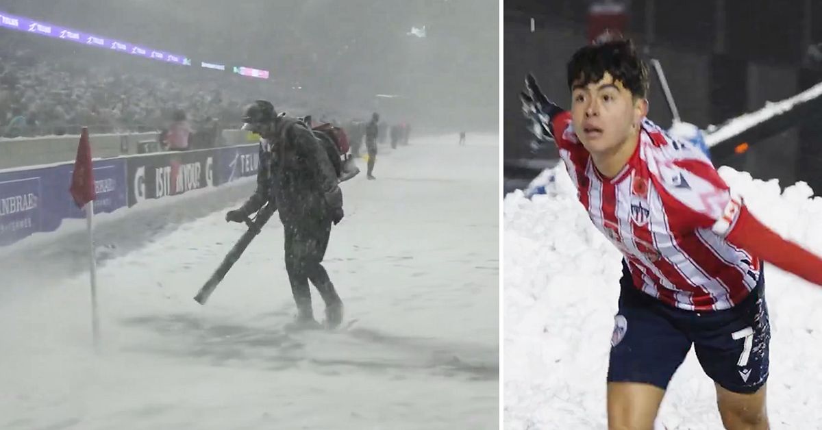 Snökaos i kanadensiska Premier League-finalen: ”Helt galet”