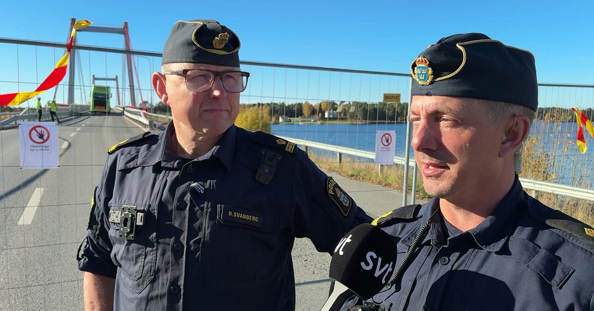 Str&ouml;msundsbron skadad efter tung transport &ndash; E45 helt avst&auml;ngd