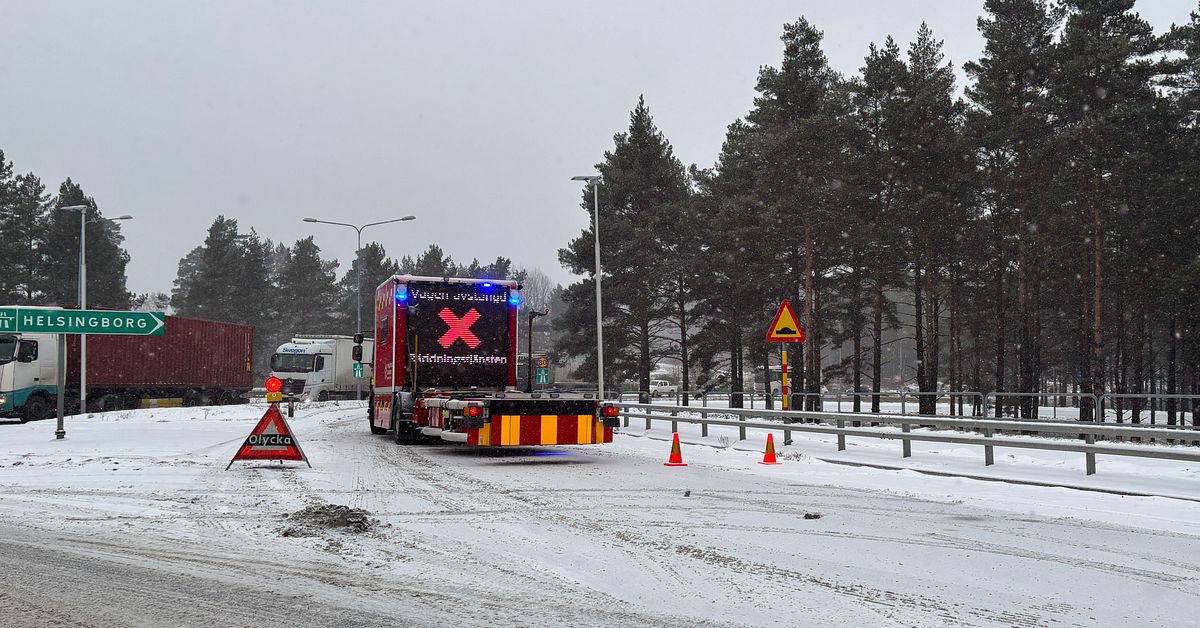 E4 utanf&ouml;r J&ouml;nk&ouml;ping avst&auml;ngd i b&aring;da riktningar