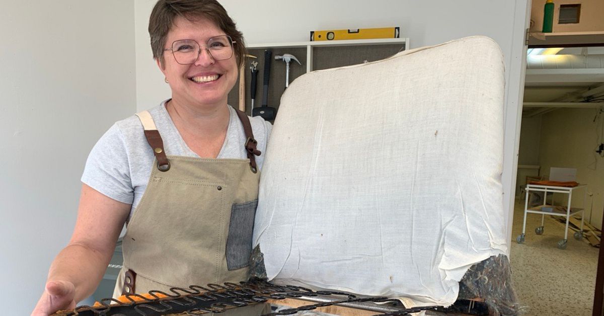 Anja förvandlar utslitna möbler till vintagepärlor igen