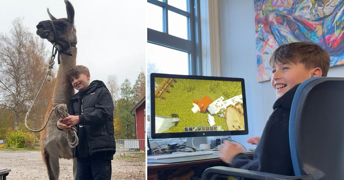 Laman Adrian stod modell för Minecraft – bor hemma hos Oscar, 9, i Sala: ”Hela världen kan se”
