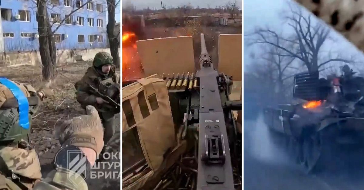 Pictures show soldiers withdrawing from Avdiivka