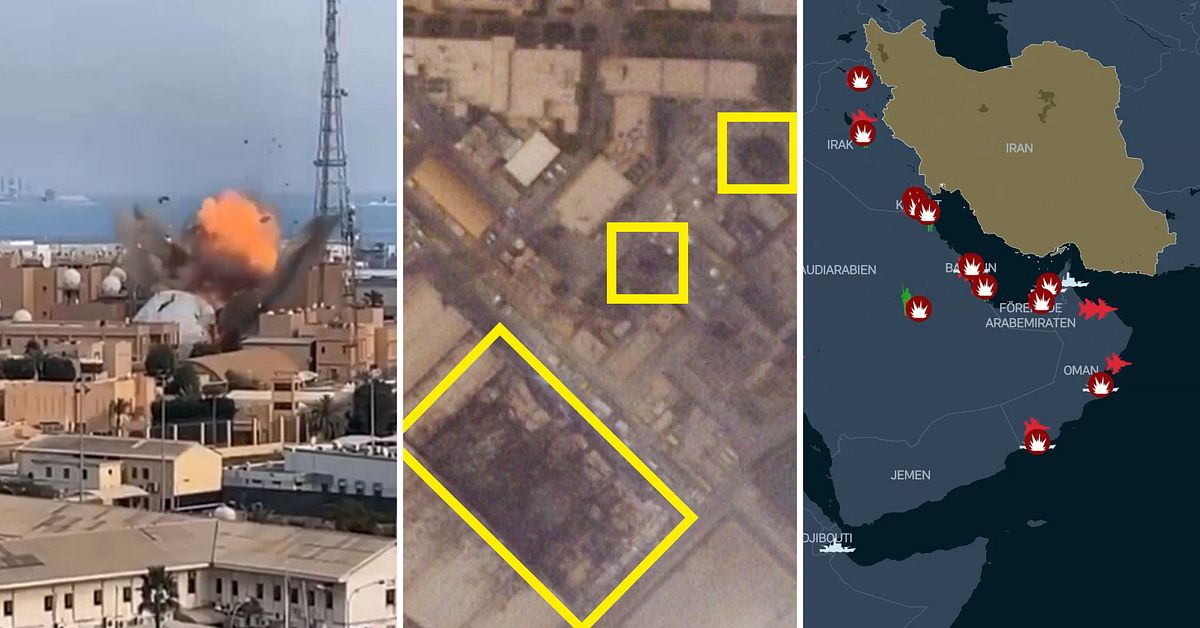 Satellitbilder visar f&ouml;r&ouml;delsen p&aring; amerikanska milit&auml;rbaser
