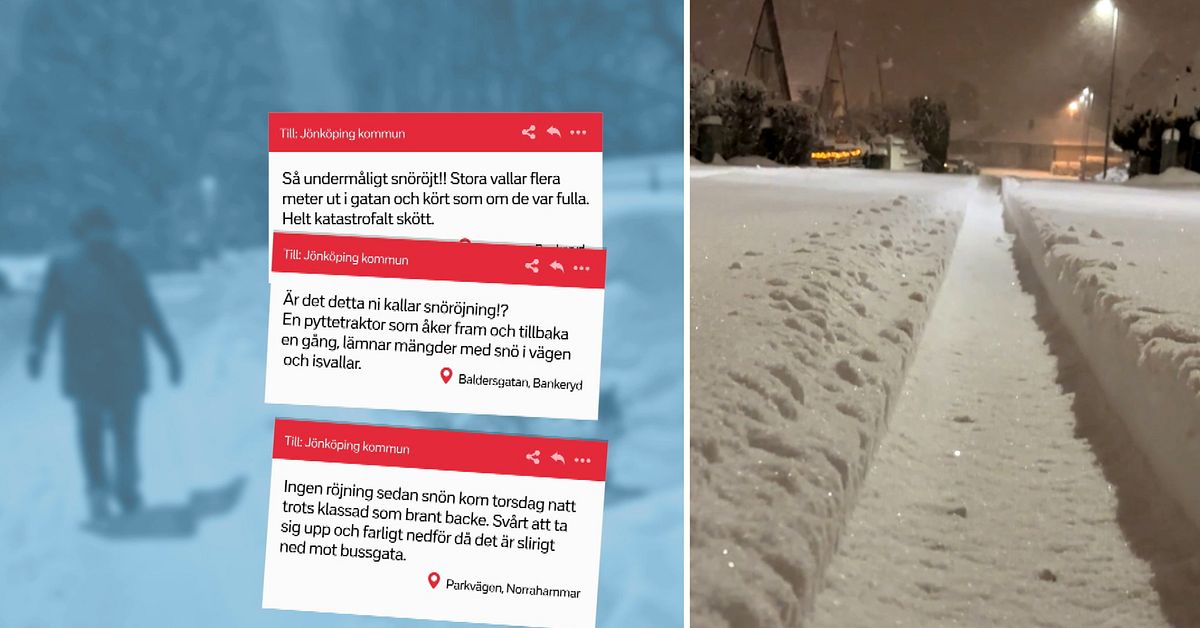 Här är klagomålen på snöröjningen: ”Kört som de var fulla”