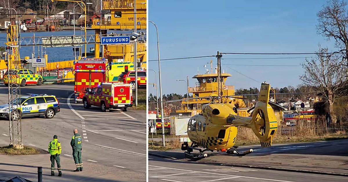 Une voiture est tombée à l’eau depuis le ferry à Furusund – deux morts