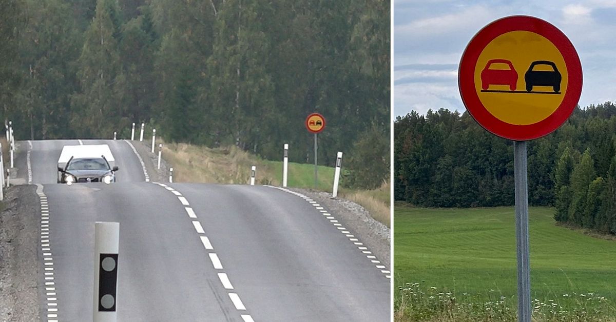 Kritik från närboende: Omkörningsskylten i Bjärtrå sitter fel