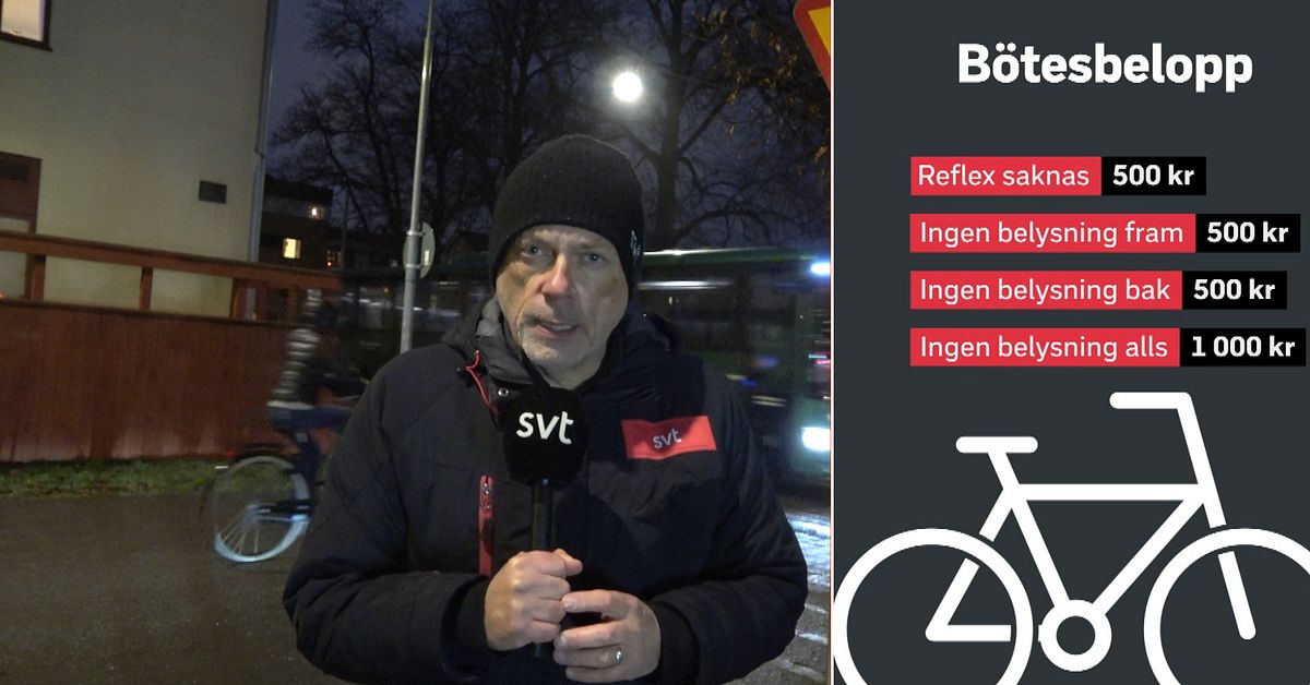 Inget lyse p&aring; cykeln &ndash; kan bli en kostsam historia