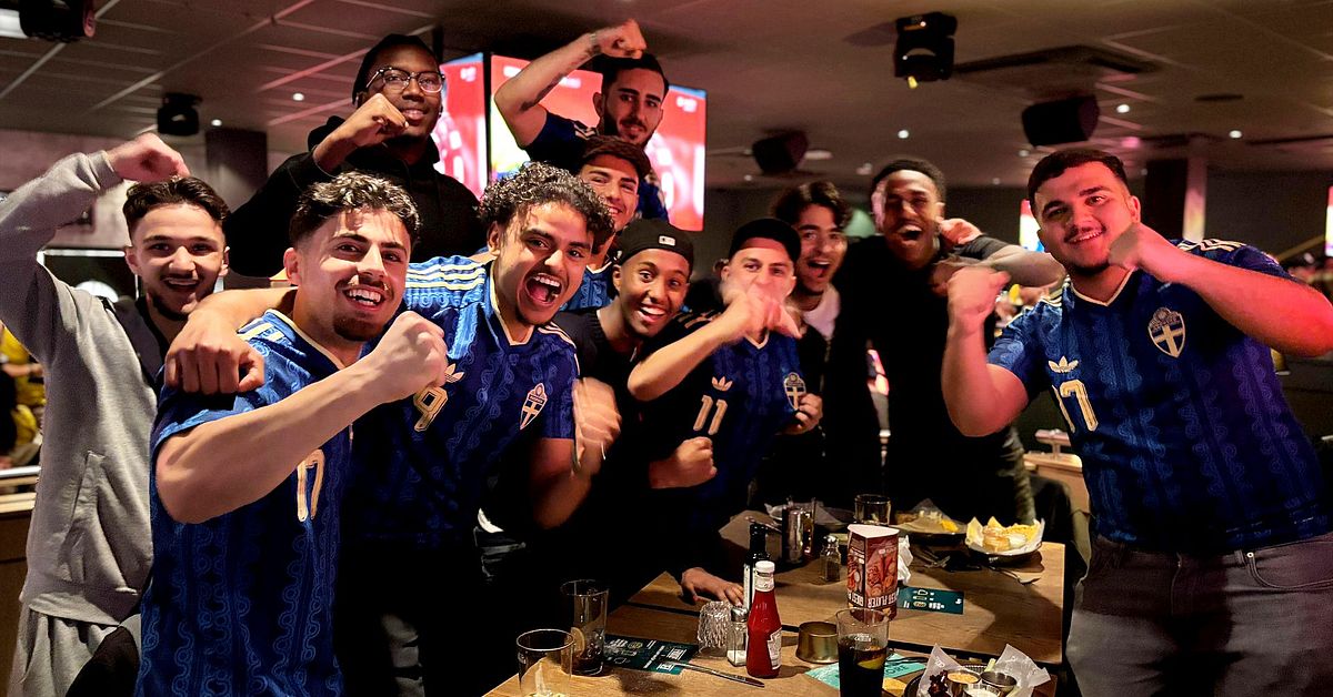 Gl&auml;djefnatt p&aring; krogen n&auml;r Sverige krossade Tunisien i VM