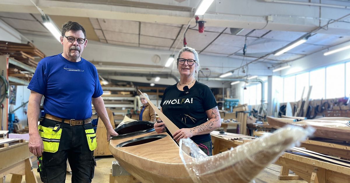 Här – i en liten verkstad i Tranås lär sig norrmän att bygga kajaker