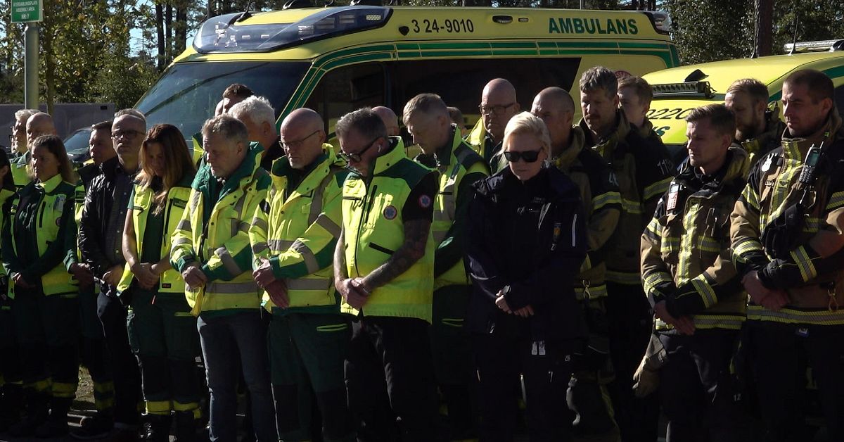 Här hedrar blåljuspersonal i Västerås dödade kollegan