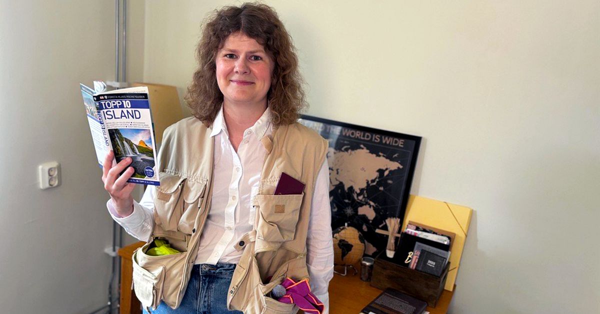 Fick nog av tunga väskor och jobbiga bagageregler – Rebecka reser i fiskeväst