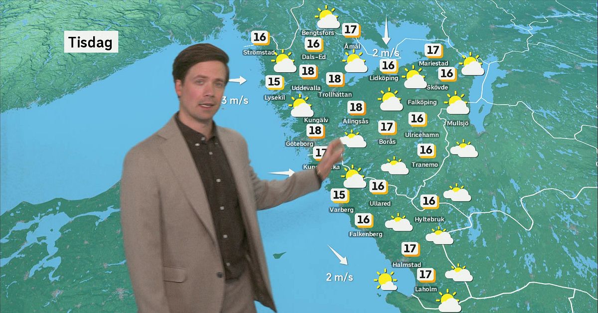 Sol i sikte – så blir tisdagens väder | SVT Nyheter