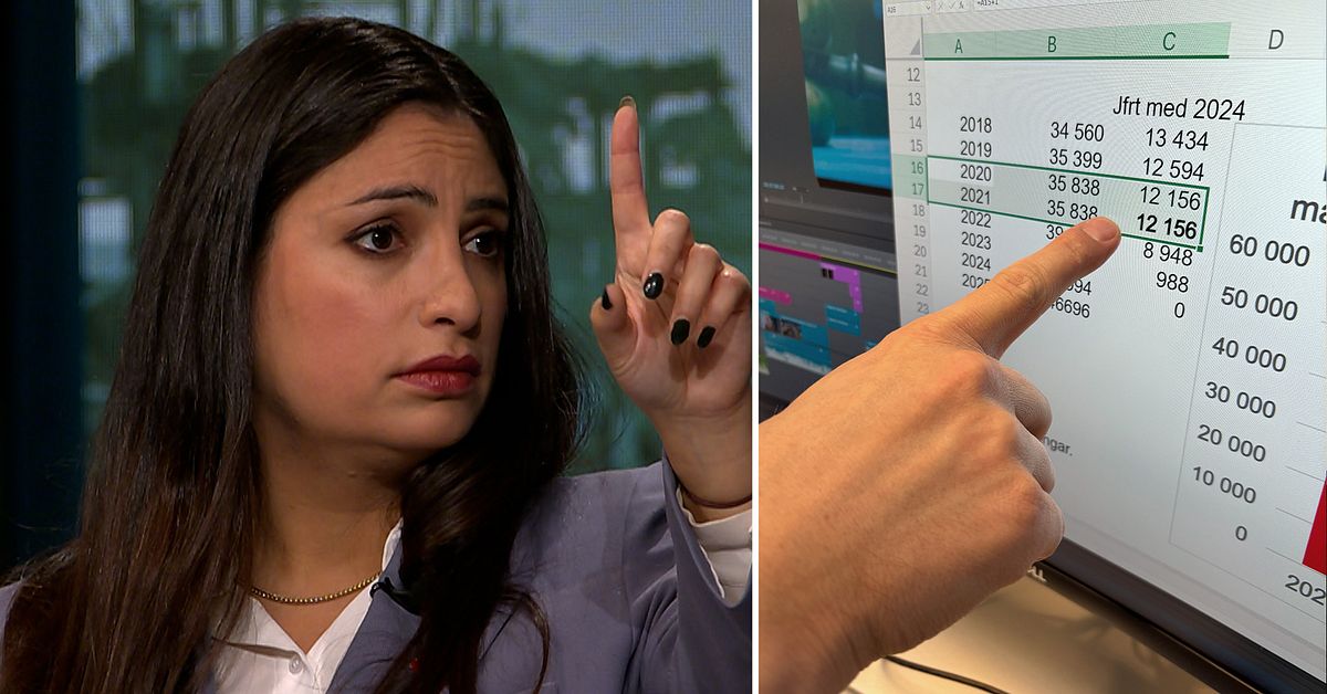 Excelblunder i debatten – Dadgostar (V) spred vilseledande påstående