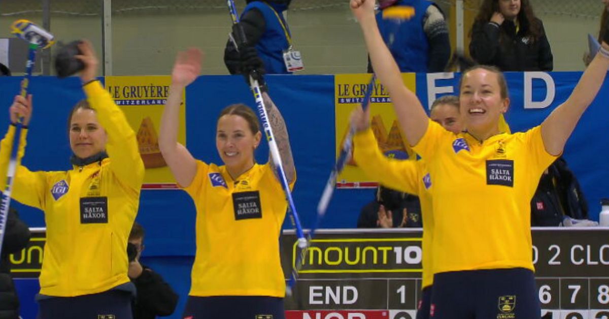 Sveriges Lag Hasselborg till final i curling-EM – trots grov miss