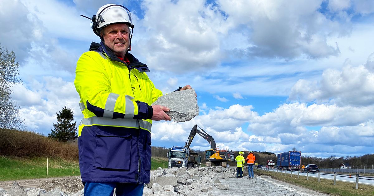 E6 st&auml;ngs i elva timmar mellan Halmstad och Falkenberg
