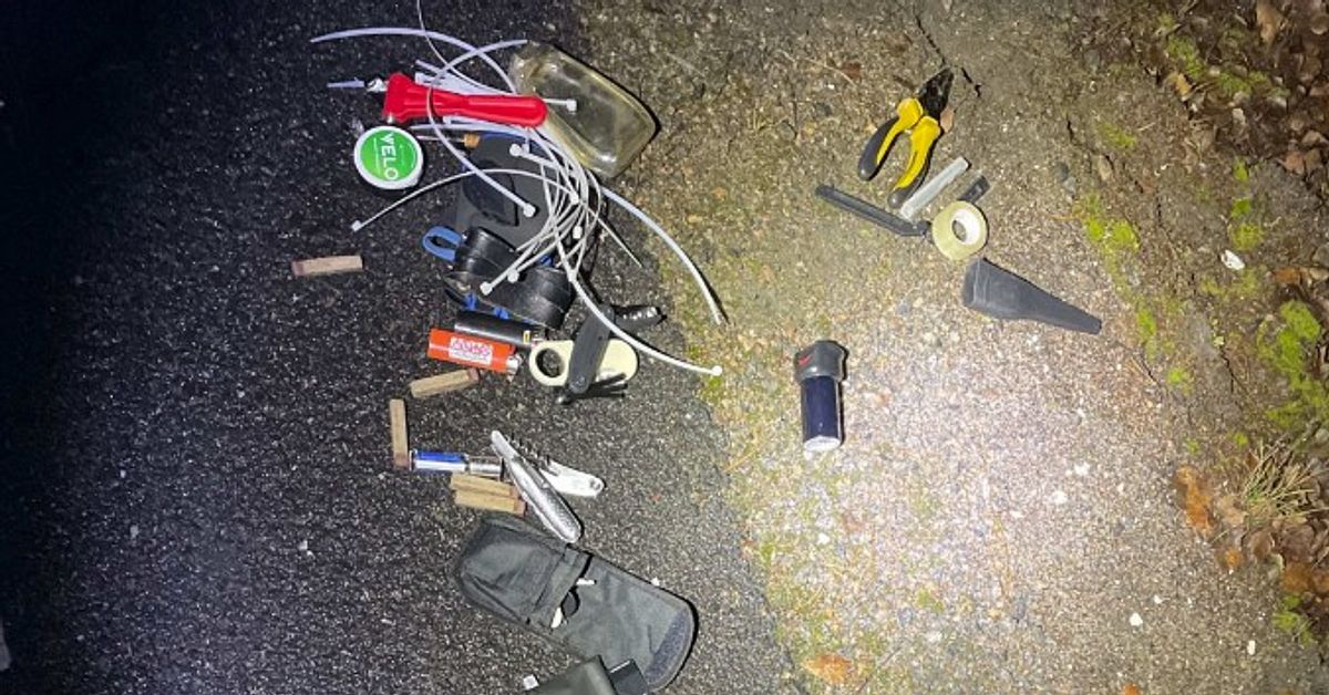 Hotade att spr&auml;nga sig sj&auml;lv och poliser &ndash; sk&ouml;ts i benet