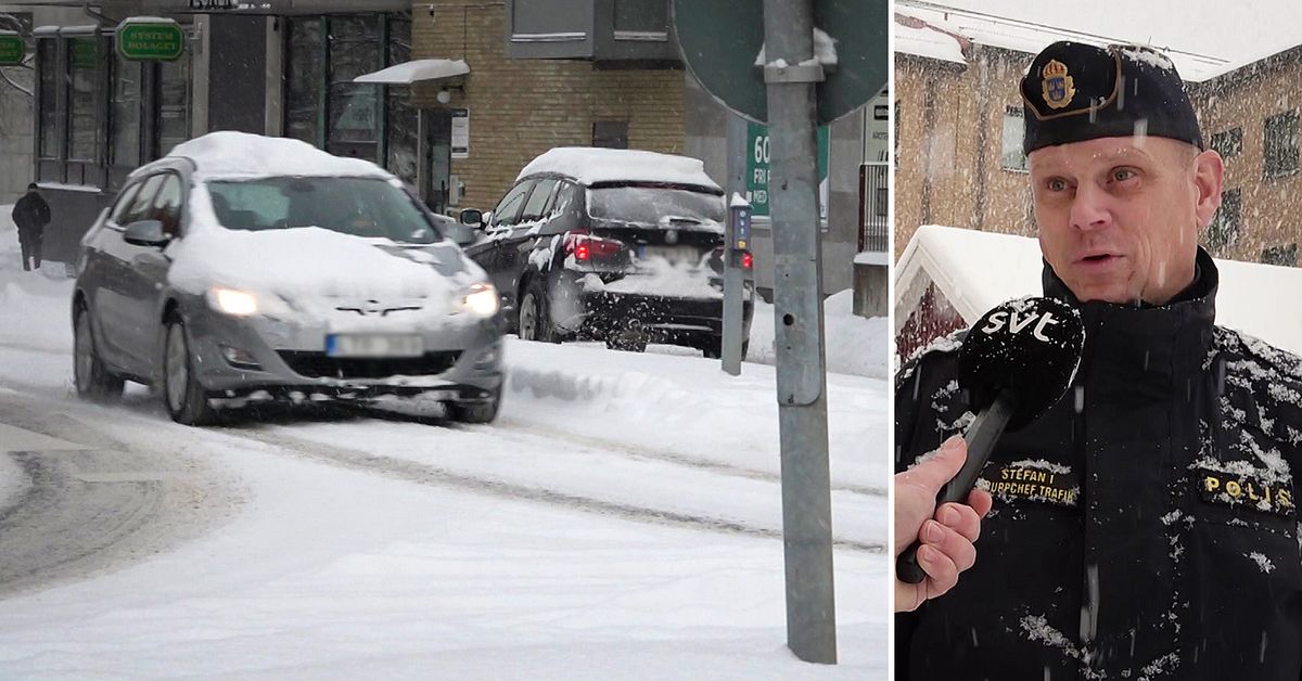 Polisen: Snö på biltaket är osäker last – kan ge 1 500 kronor i böter
