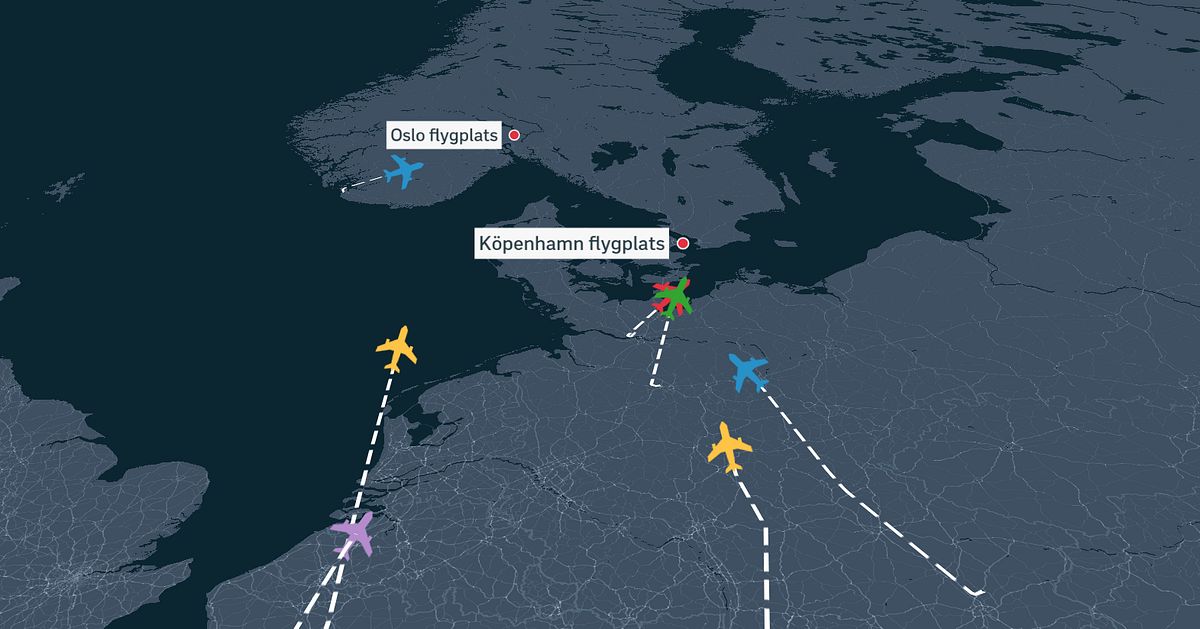 Så reagerade flygtrafiken på drönarlarmen i Oslo och Köpenhamn