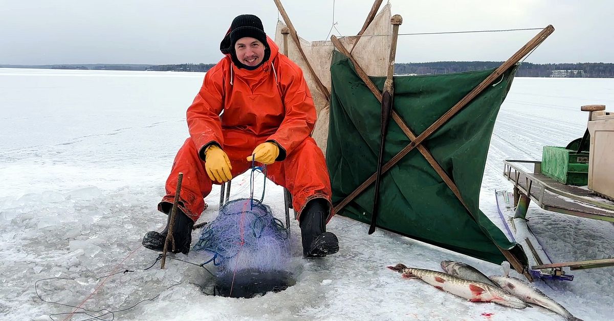 G&ouml;sf&aring;ngsten mer &auml;n halverad p&aring; Hj&auml;lmaren &ndash; vintern viktig tid f&ouml;r yrkesfiskaren Martin