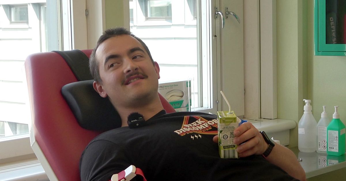 Elias, 22, i Luleå ger hopp när unga knappt skänker blod