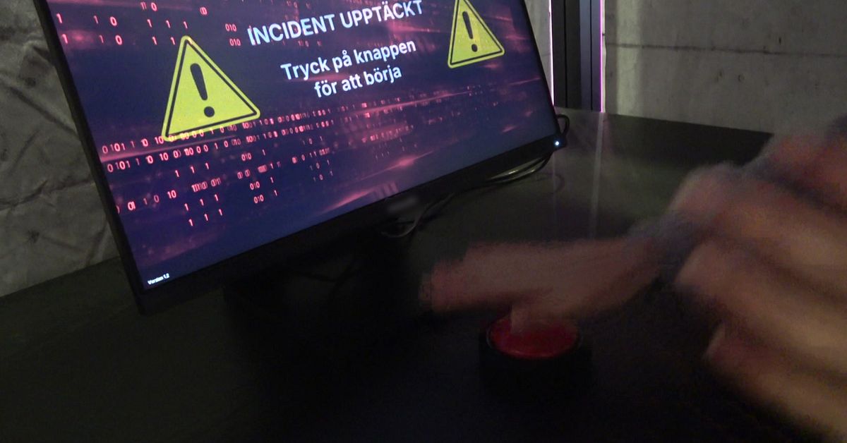 Cyberattackerna ökar – här används simulation för att öva | SVT Nyheter