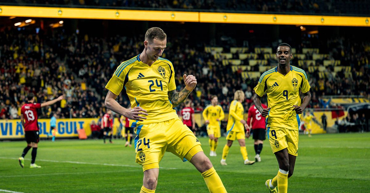 Football : Gustaf Nilsson, héros du match pour la Suède lors de la première victoire de Jon Dahl Tomasson