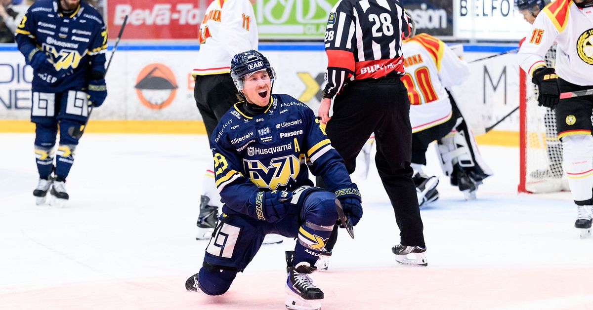 Justin Kloos tv&aring;m&aring;lsskytt n&auml;r HV71 tog f&ouml;rsta trepo&auml;ngaren