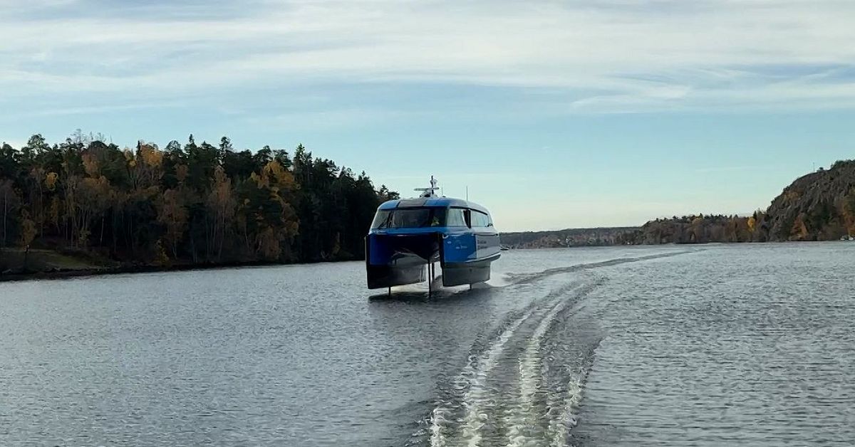 Nu ska ”flygande” elfärjan Nova testas i Stockholms skärgård
