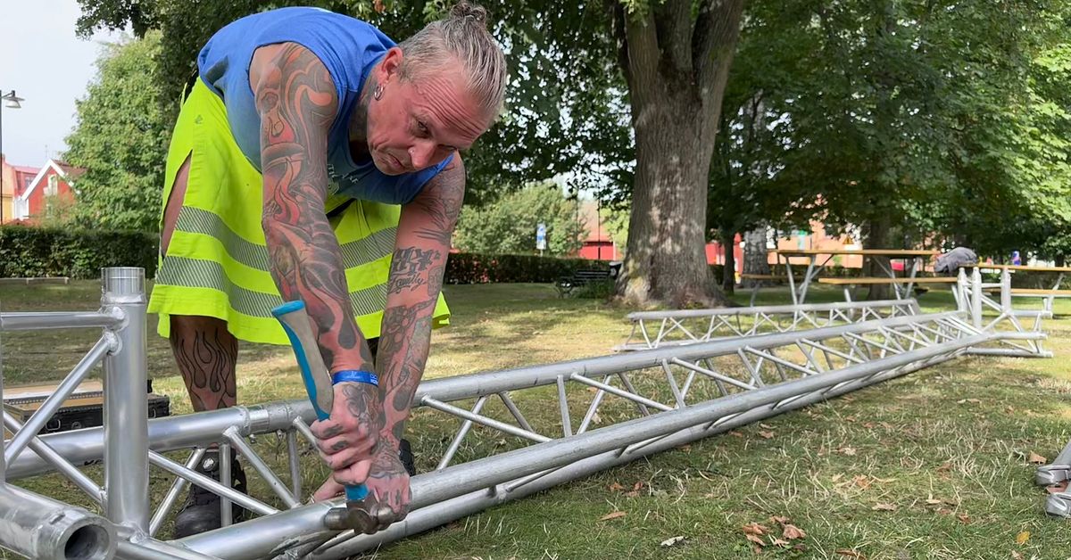 Här byggs Eksjös största party – dags för Stadsfesten