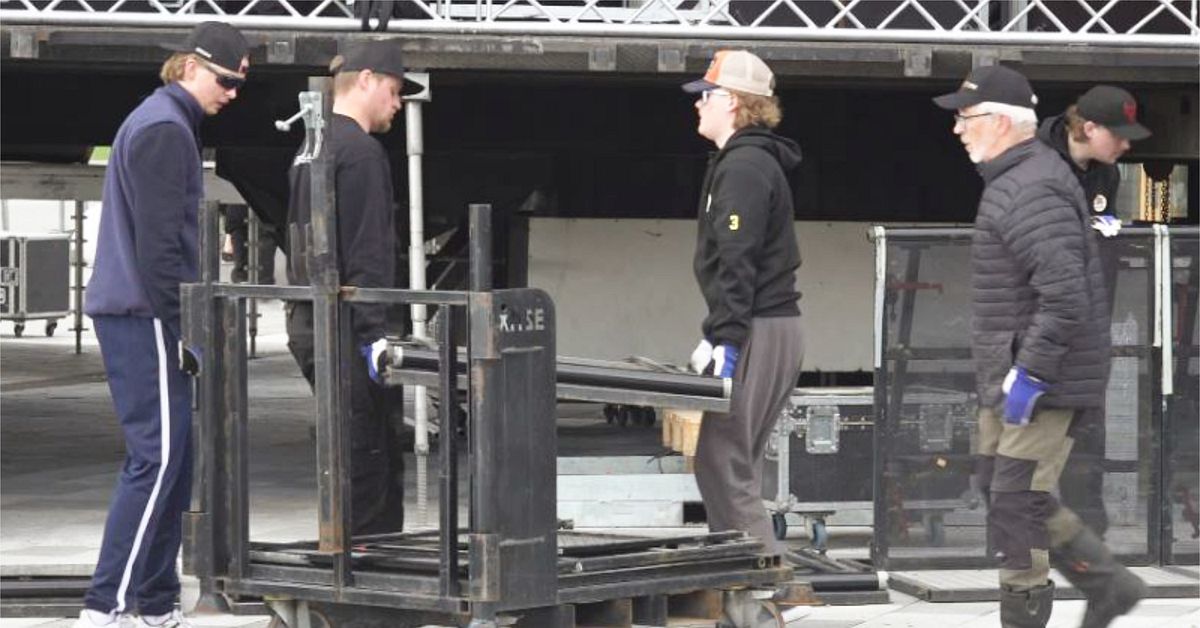 Här byggs Kirunafestivalen upp – många timmars arbete