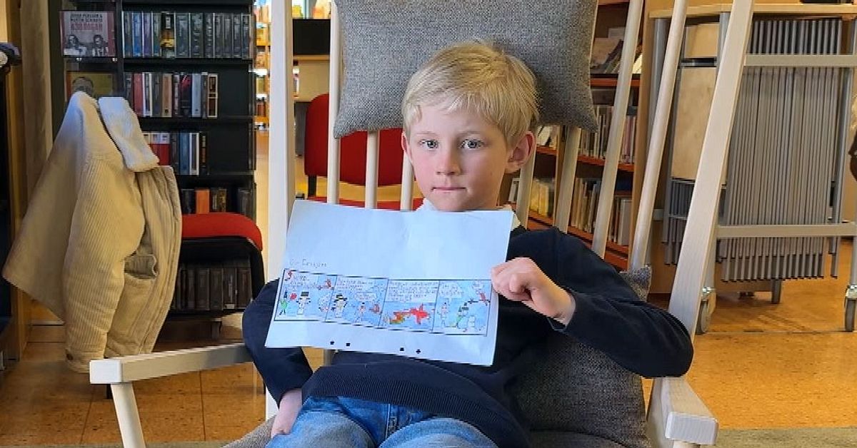 H&auml;r blir Olov, 7, fr&aring;n Vansbro &aring;rets serietecknare: &rdquo;Konstigt och coolt&rdquo;