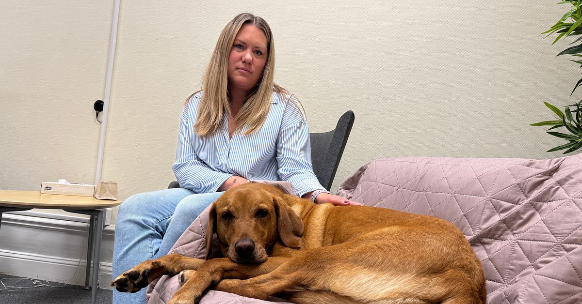 Labradoren Astrid  hj&auml;lper n&auml;r utsatta barn f&ouml;rh&ouml;rs av polis