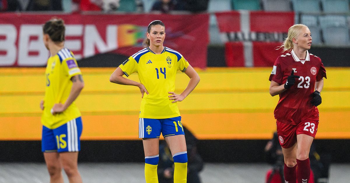 Sverige f&ouml;ll mot Danmark i VM-kvalet &ndash; avgjorde p&aring; till&auml;ggstid