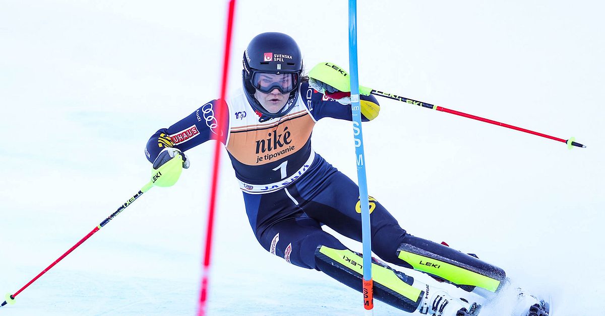 Alpint Anna SwennLarsson på tredje plats i Jasná SVT Sport