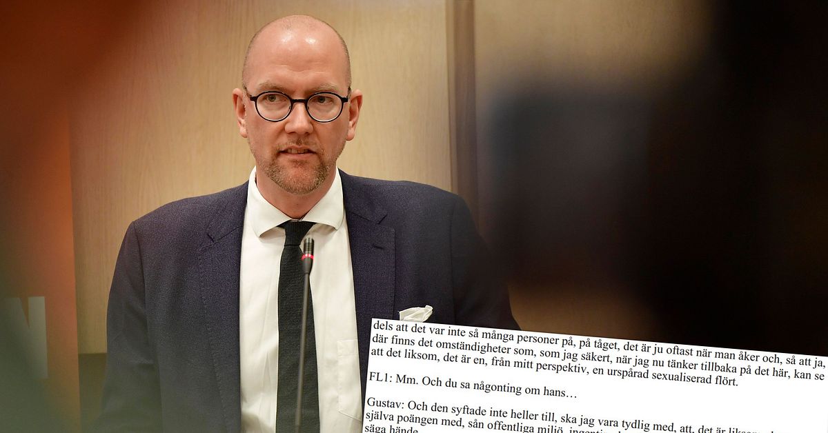 Gustav Hemmings egna ord om att han misstänks för sexuellt ofredande