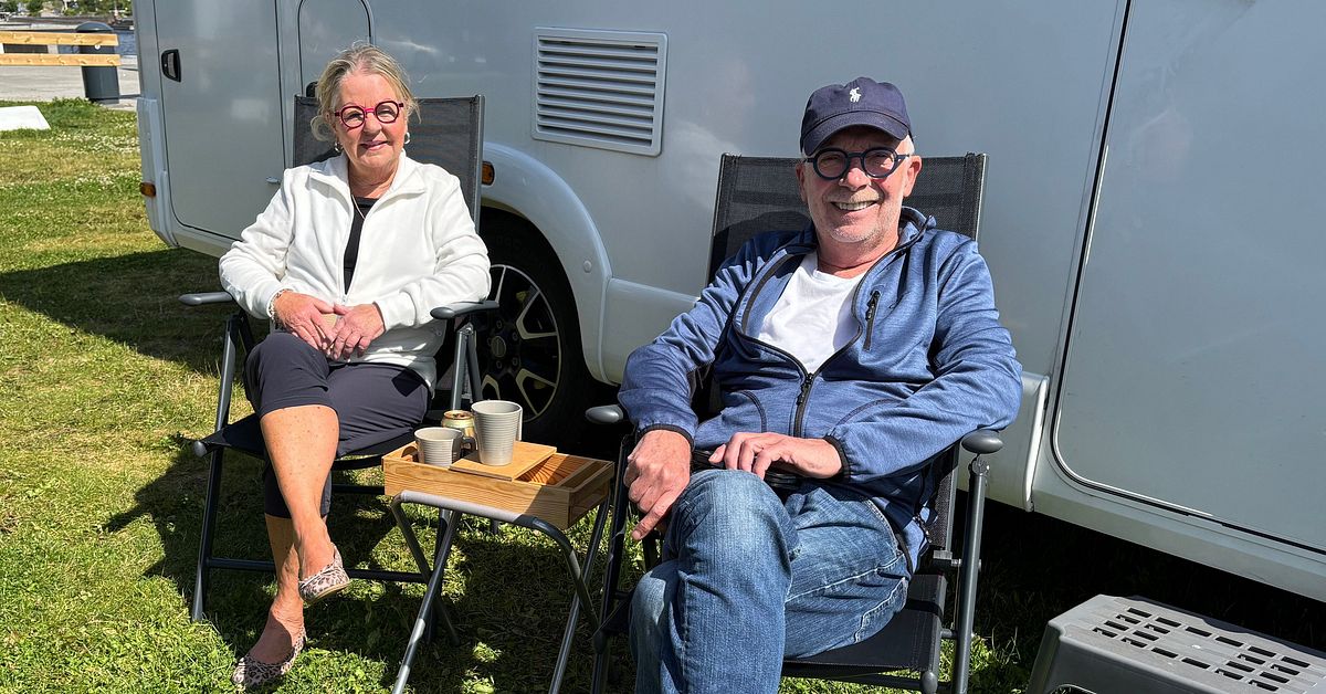 Populärt med husbil – Norska turister i Sundsvall: ”Vi lever det goda livet”