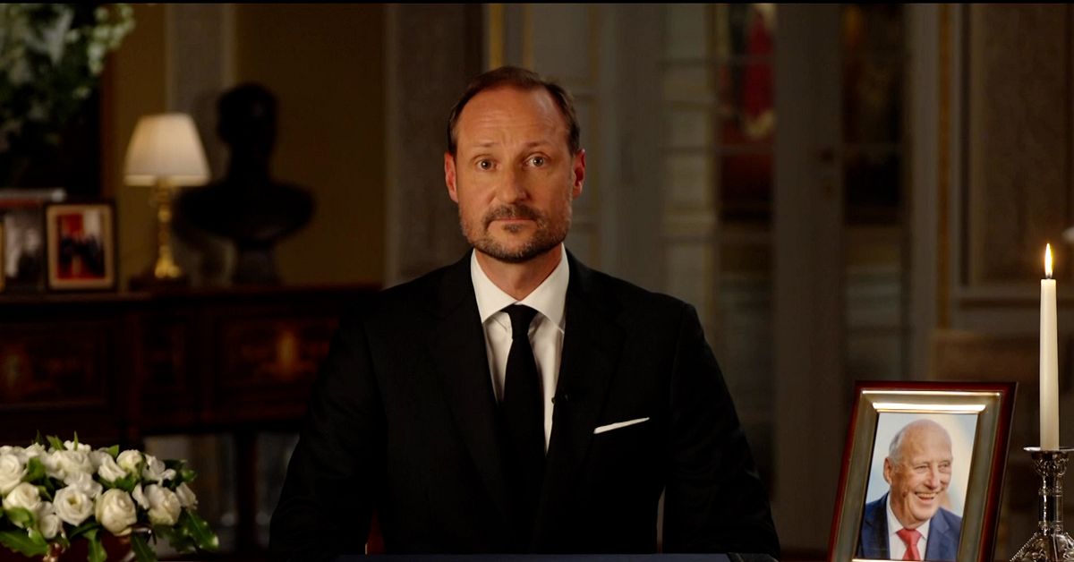 Kung Haakon h&ouml;ll sitt f&ouml;rsta tal som kung: &rdquo;Tack pappa&rdquo;